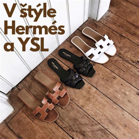 hermes slapky|Šľapky v štýle Hermès a YSL .